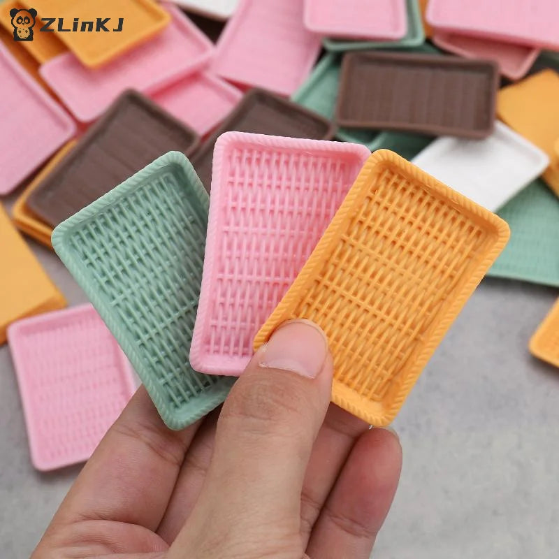Dollhouse Simulation Miniature Kitchen Cutlery Dish Plate Dessert Zpaxo