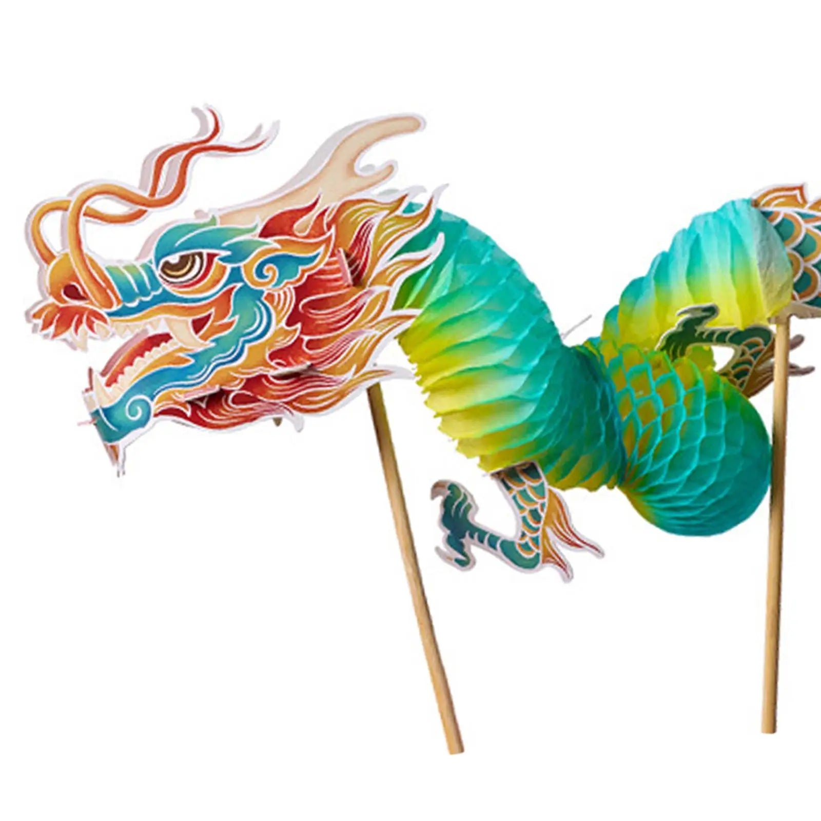 Chinese New Year Dragon Garland DIY Kids Toy Handmade Hanging Decoration for Wedding Lunar New Year Shops Home Spring Festival Zpaxo