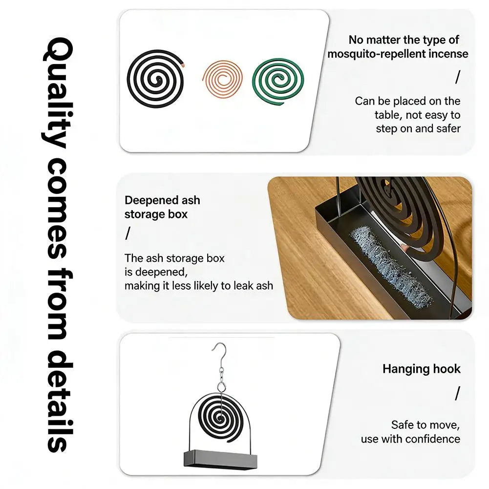 Mosquito Coil Holder – Modern Iron Incense Burner Rack Mosquito Coil Holder Zpaxo