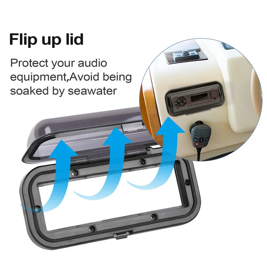 Marine Radio Cover Quick Installation Protector Enclosed Boat Stereo