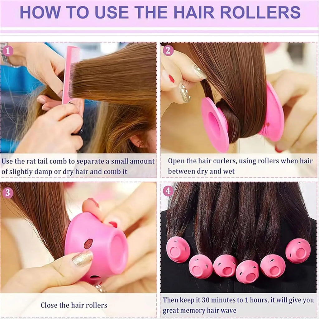 Heatless Overnight Mushroom Hair Curlers | 8 or 16 Piece Set