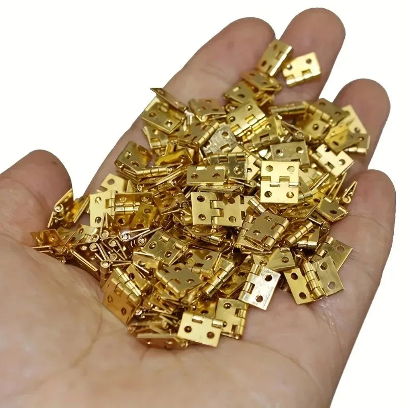 25Pcs Mini Small Metal Hinge for 1/12 House Miniature Cabinet Furniture Zpaxo