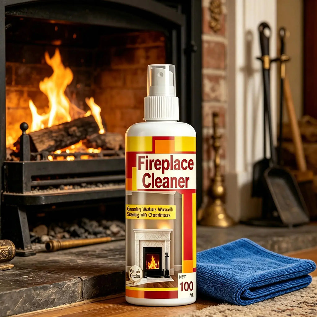 Fireplace Glass Cleaner Soot Remover Spray Powerful Gentle Stove Tile