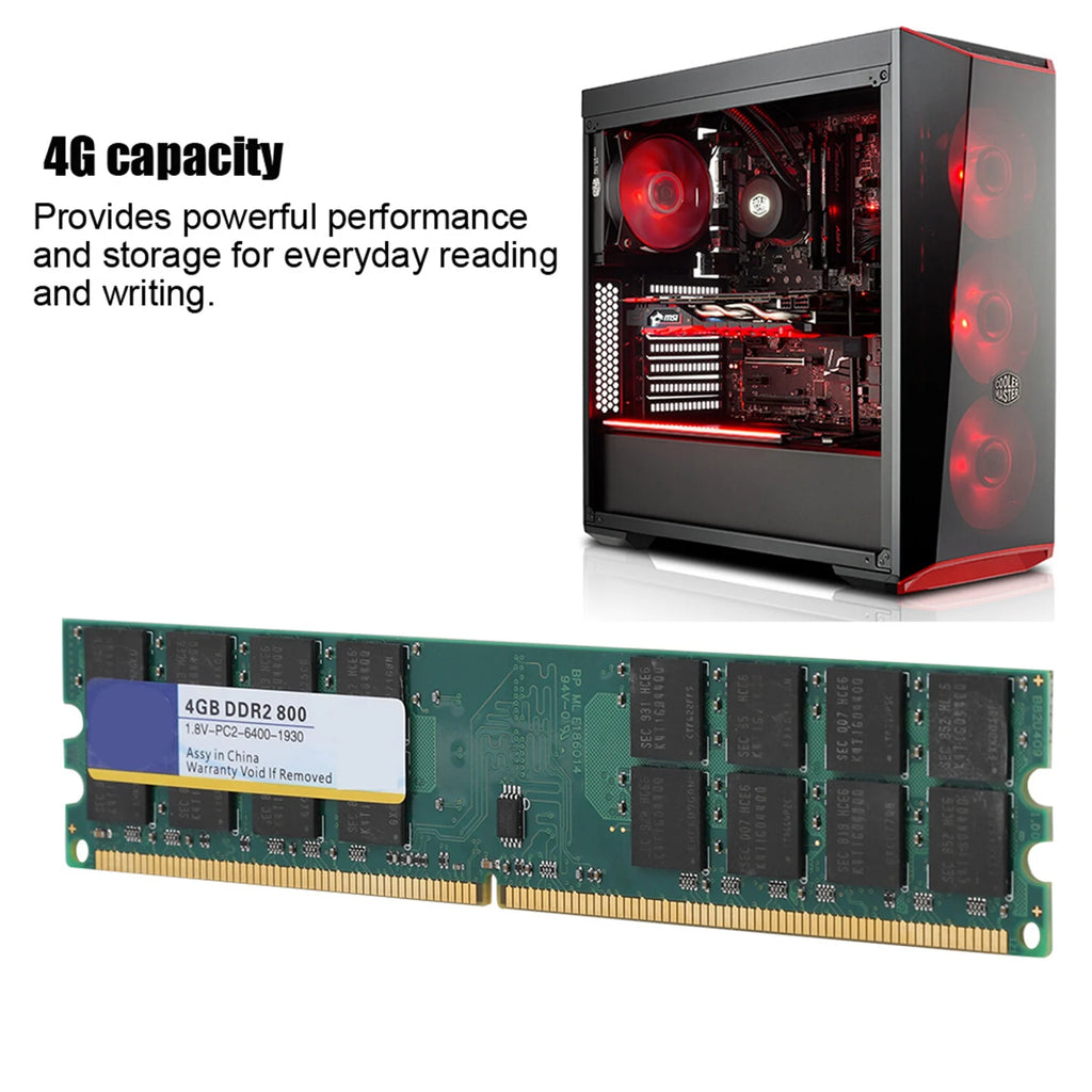 Xiede 800MHZ 240pin RAM Memory Designed DDR2 PC2-6400 Desktop
