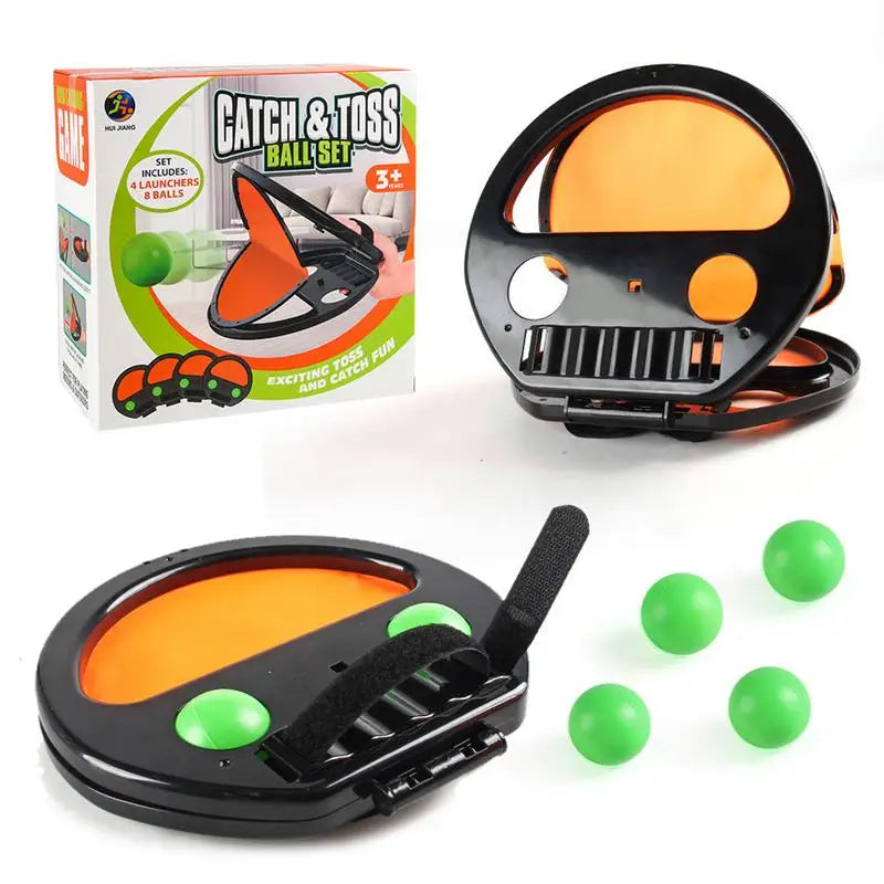 Throw And Catch Ball Set Kids Games Sports Equipment Toddler Play Activities Parent-Child Interaction For Birthday Travel Zpaxo