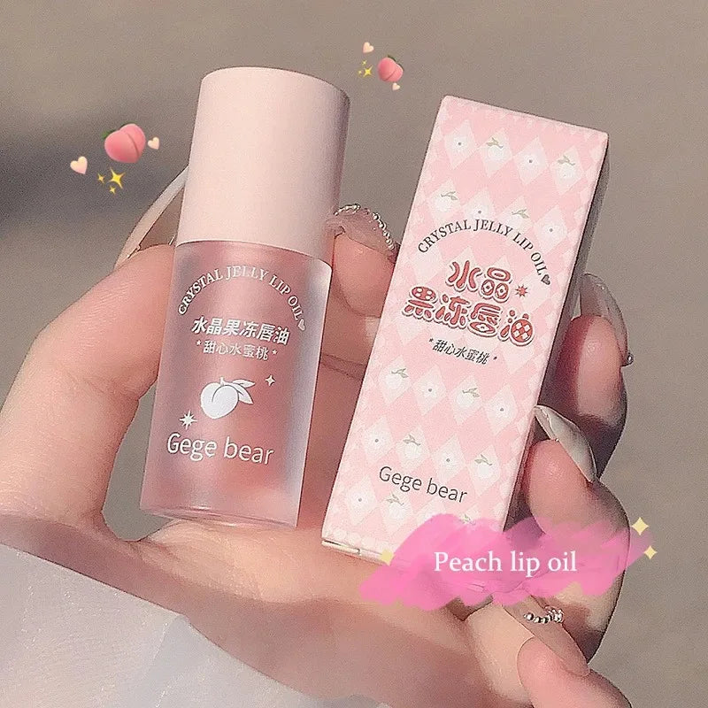 Crystal Jelly Fruit Lip Oil Hydrating Plumping Peach Grape Clear