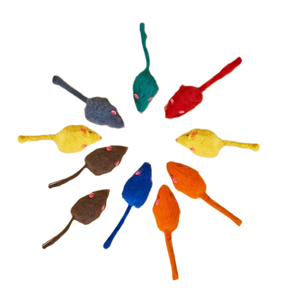 Cat Play Mice Artificial Mouse Shape Interactive Chew Resistant