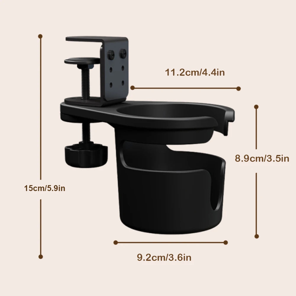 Adjustable Height Desk Cup Holder Punch-free Anti Spill Storage Rack