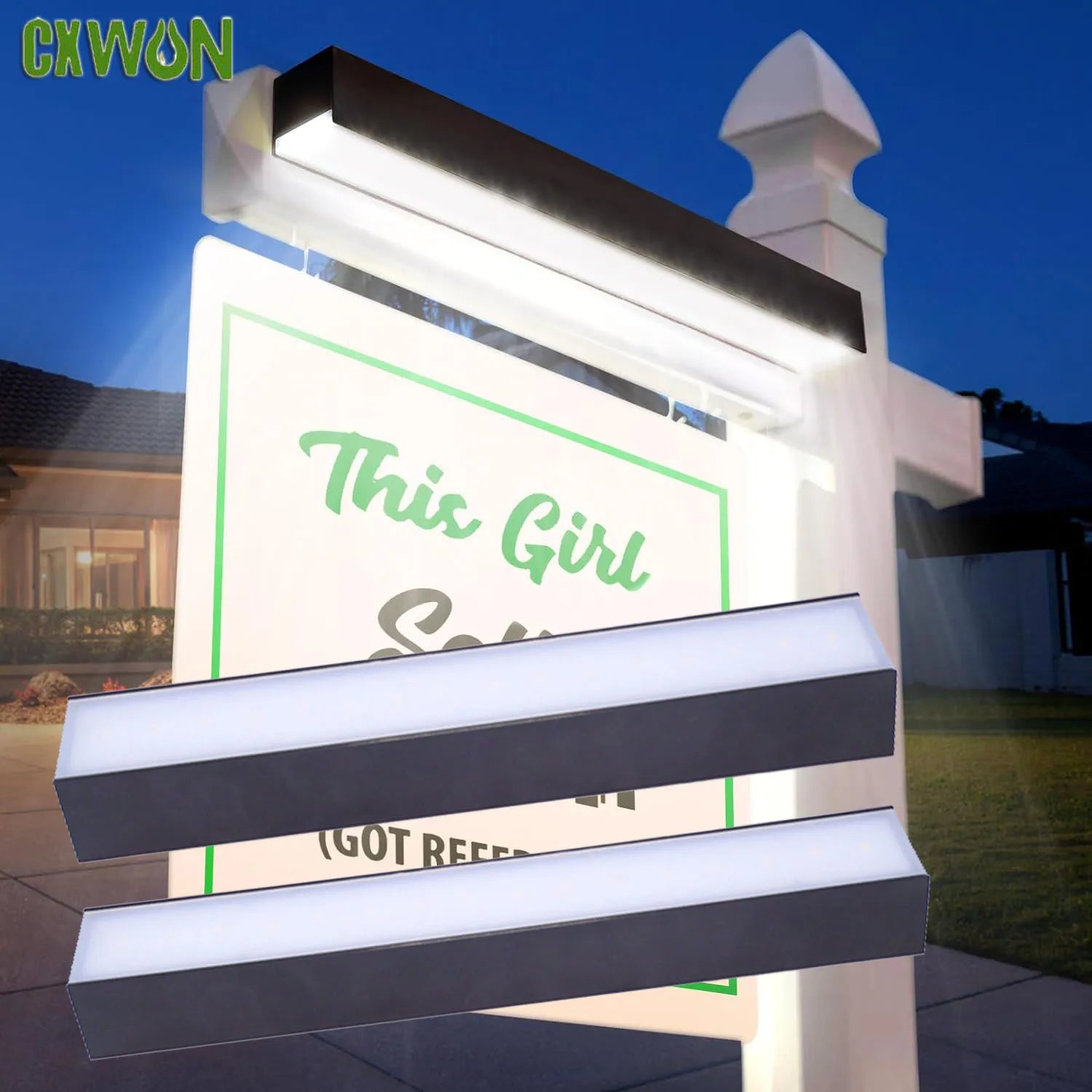 Outdoor Solar Sign Light Ultra Bright Waterproof Address Lights LED Zpaxo