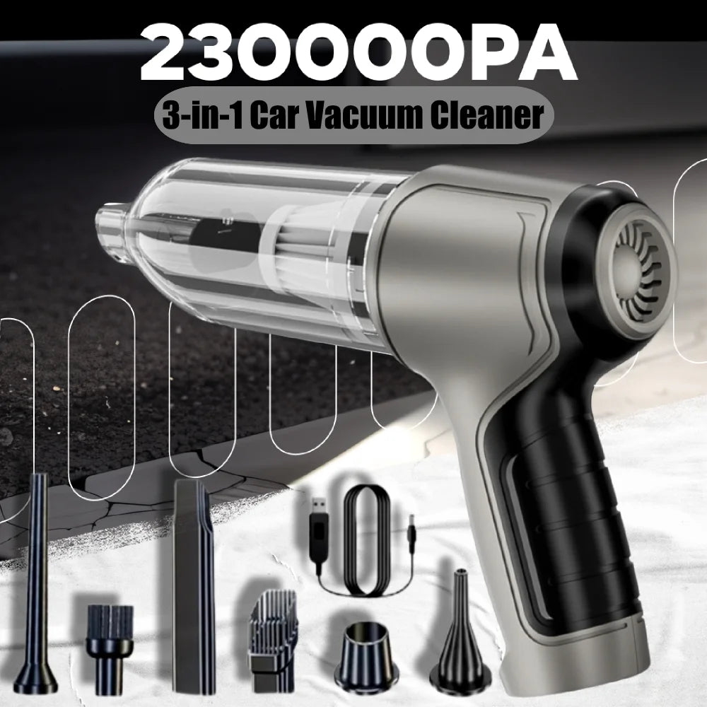 Car Vacuum Cleaner Strong Suction Cleaning Mini Machine Wireless Portable Handhled Blower Machine Air Duster for Home Appliances Zpaxo