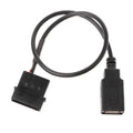 652F 2-Pin Peripheral Female 5V USB Power Adapter Cable Zpaxo Black CN