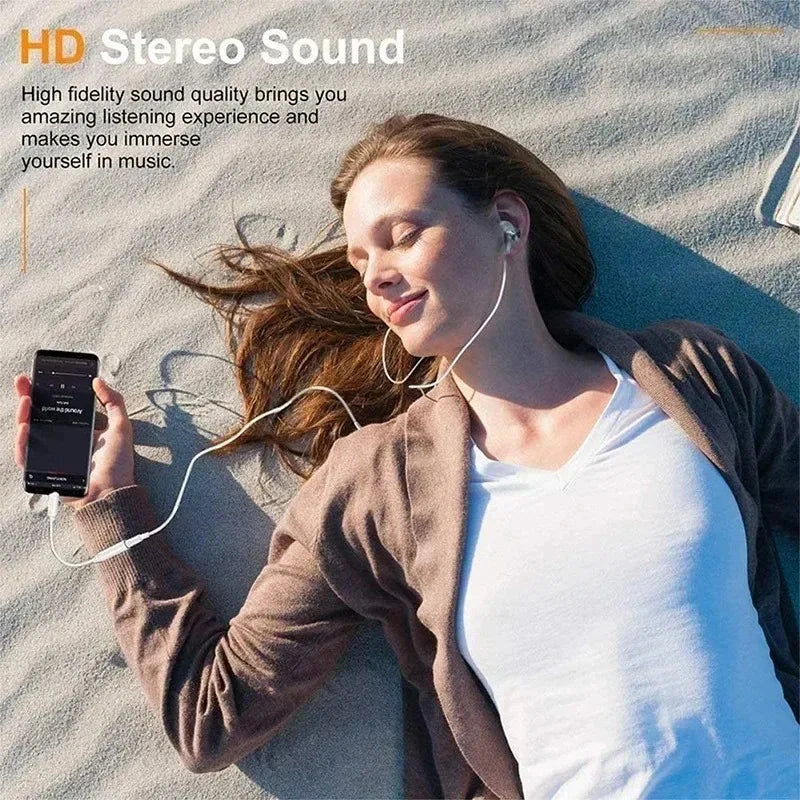 USB-C to 3.5mm Audio Adapter for iPhone 17 16 15 – HiFi