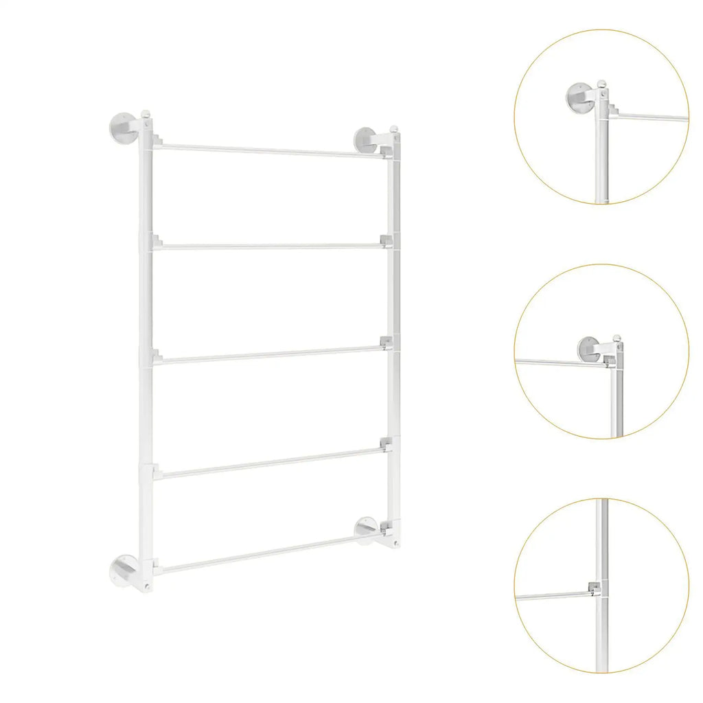 Ribbon Organizer Wall Mount Display Rack Metal Necktie Holder Scarf Rack for Craft Room Wrapping Paper Vinyl Rolls Retail Stores Zpaxo