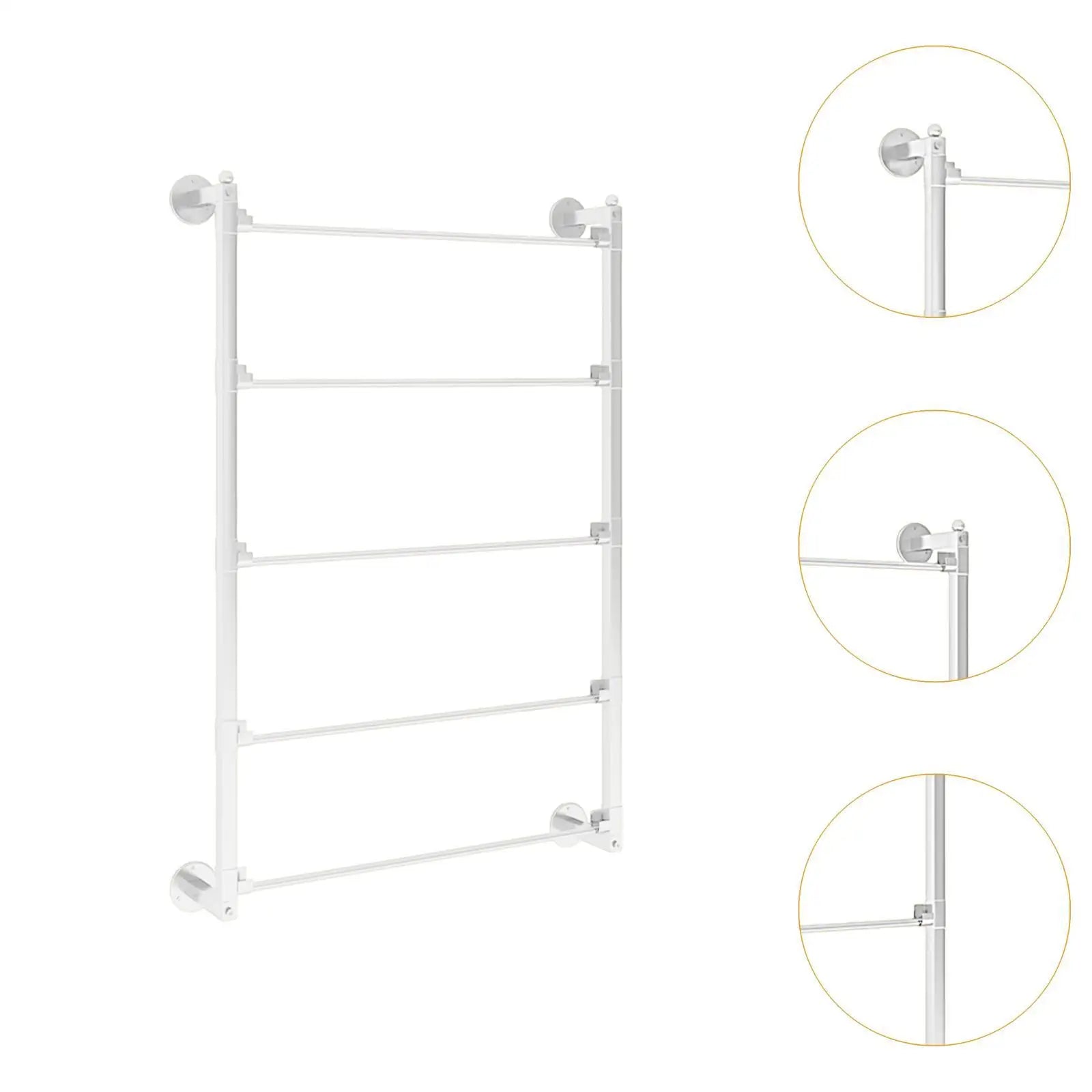 Ribbon Organizer Wall Mount Display Rack Metal Necktie Holder Scarf Rack for Craft Room Wrapping Paper Vinyl Rolls Retail Stores Zpaxo
