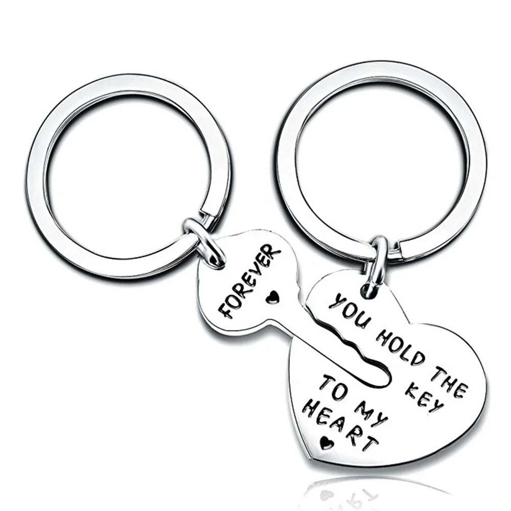 You Hold Key My Heart Forever Keychain Sets Anniversary Gifts Couple