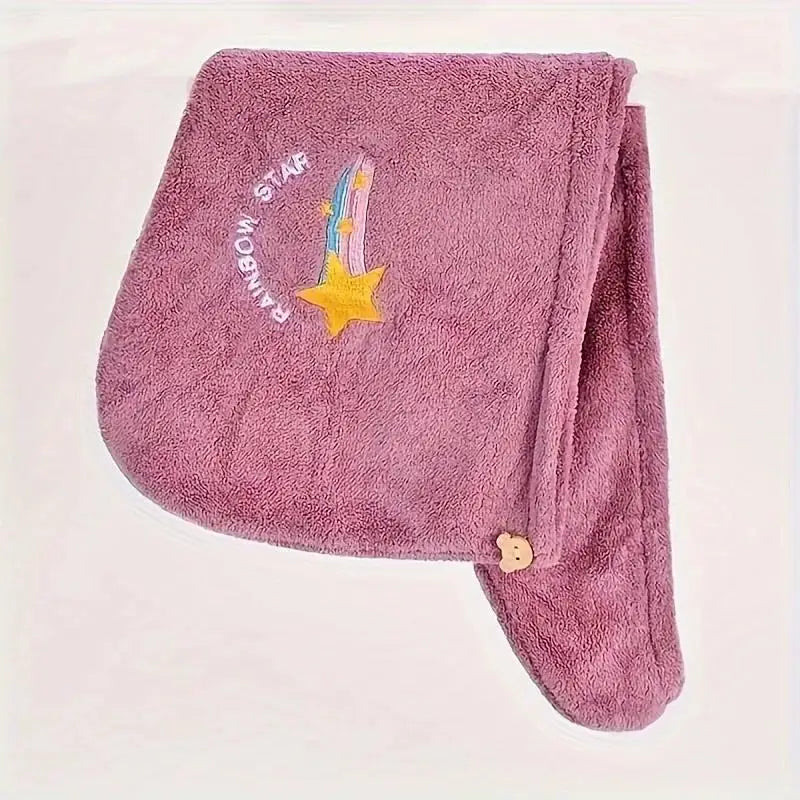 Quick-drying microfiber hair towel & shower cap headscarf, super absorbent unisex, soft polyester nylon. Zpaxo 1pc 1