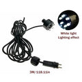 118.11in Underwater 6-LED Light Ring For Fountain Fish Pond Water Garden AC Adapter Warm White/White Fountain Light Ornament Zpaxo A1