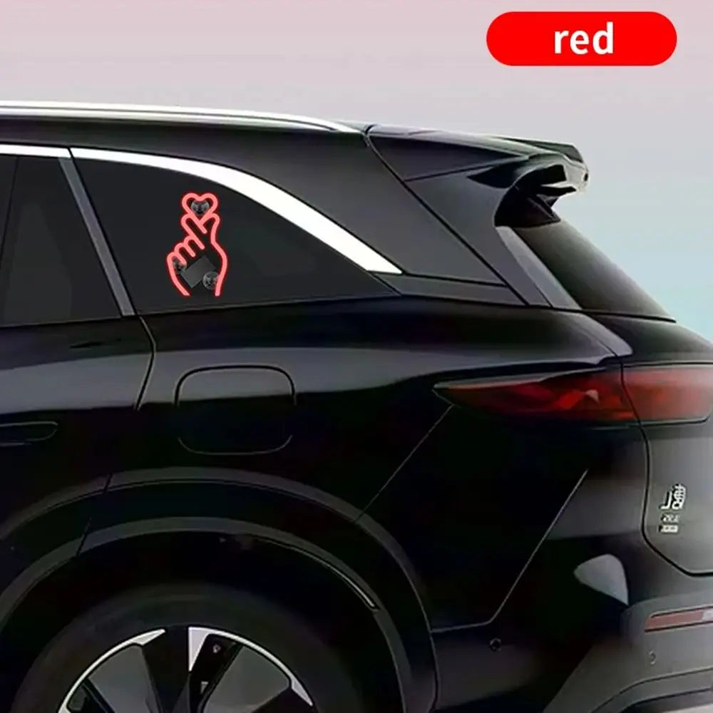 Solar-powered Love Car Window Light Vibration Sensing Heart-shaped Zpaxo
