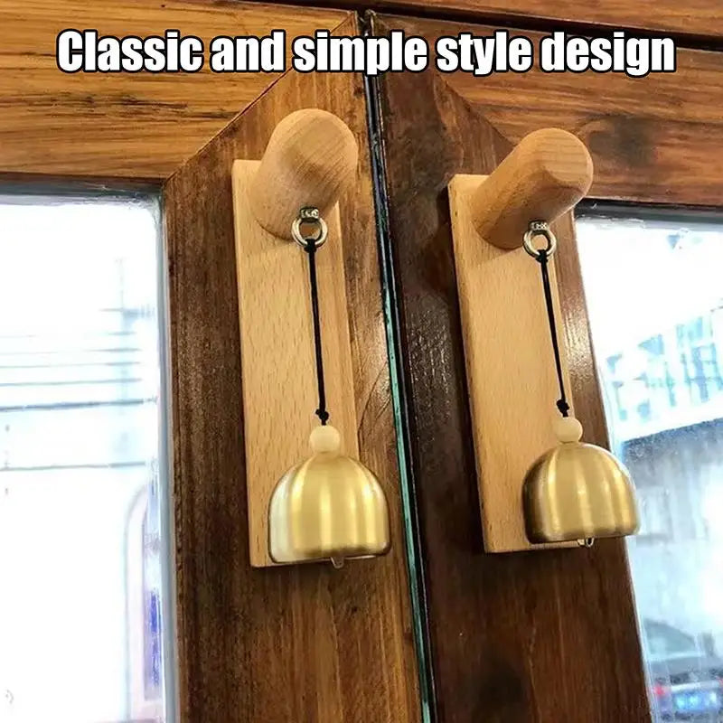 Vintage Wooden Doorbell – Mechanical No-Power Rustic Farmhouse