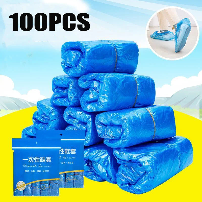 Portable Waterproof Boot Covers Plastic Non-slip Wear Disposable Shoe