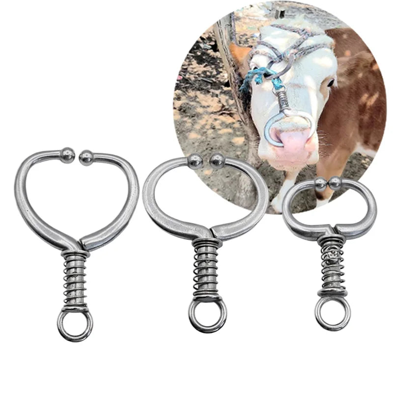 Stainless Steel Automatic Cow Spring Nose Pliers Cattle Plier Clip