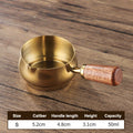 Stainless Steel Sauce Holder Gourmet Steak Dressing Cup Wooden Grip Zpaxo 4