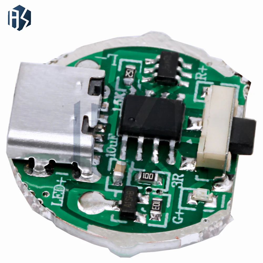 10W LED Flashlight Driver Board 1 IC-Integrated 2-Speed Operation Zpaxo