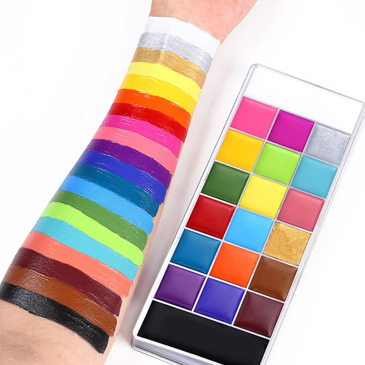 Vibrant Face Body Paint Oil Palette Long-lasting Artistic Makeup Zpaxo
