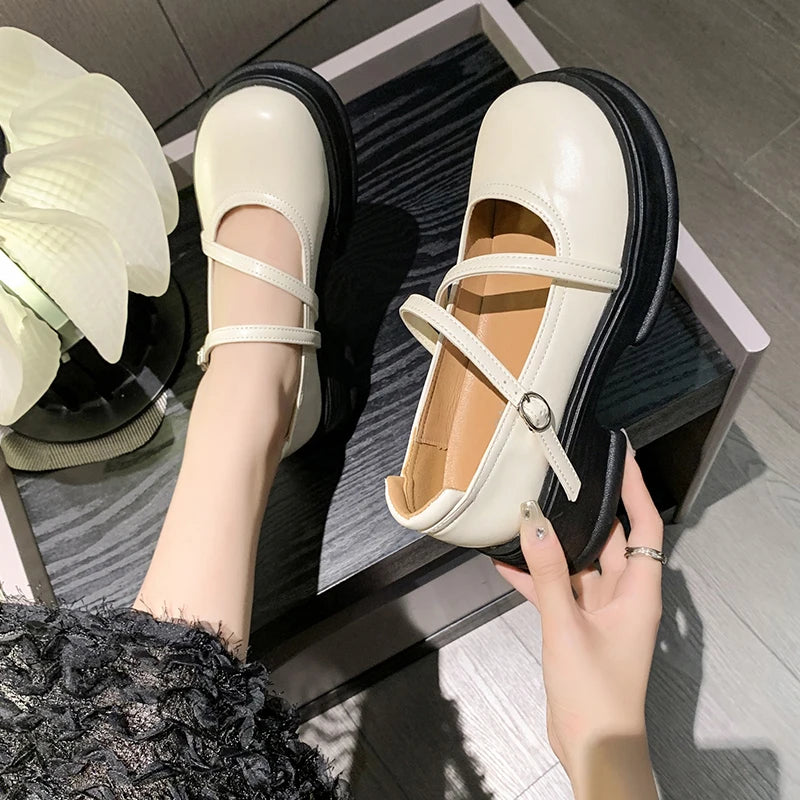 Casual Women Sneakers Round Toe Platform All-match Footwear Bow-knot