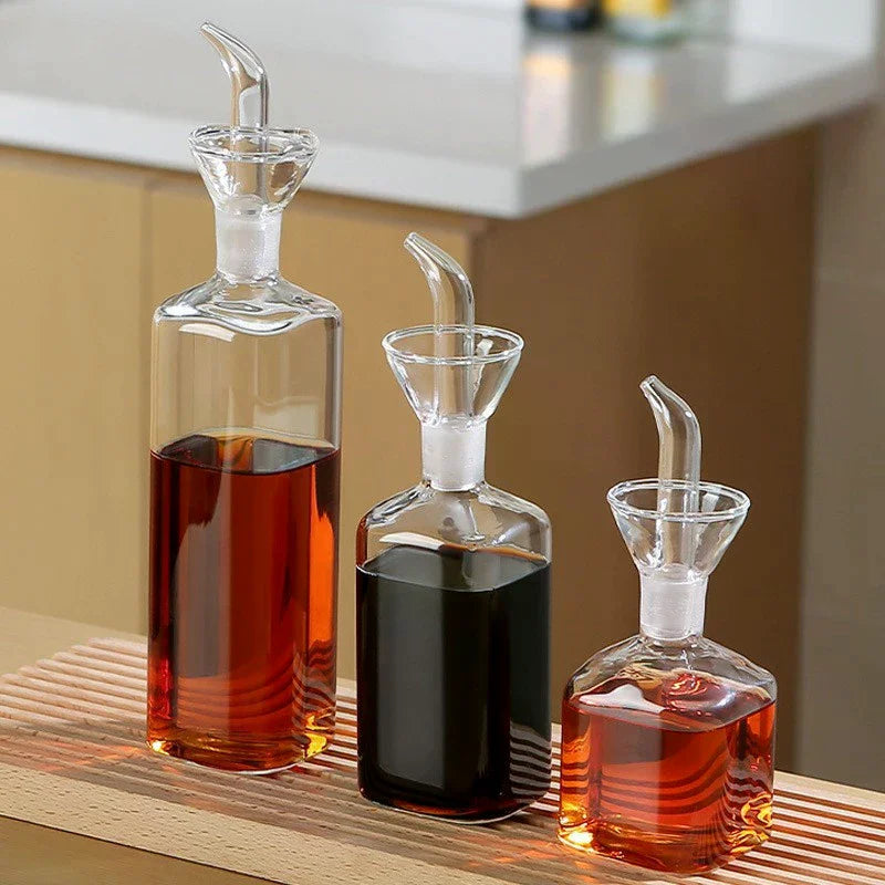 High Borosilicate Glass Oil Pot Household Leak-proof Oil & Vinegar Pots Kitchen Soy Sauce Pot Tank Seasoning Bottle Zpaxo