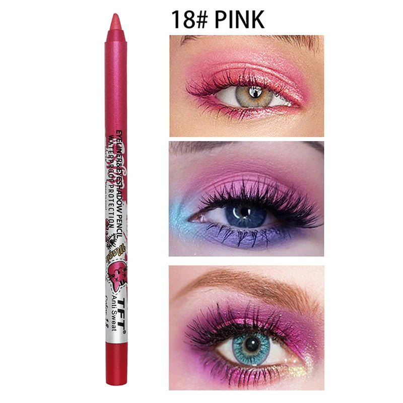Pearlescent Matte Eyeliner Pencil Colorful Quick-dry Waterproof Eye Zpaxo 18