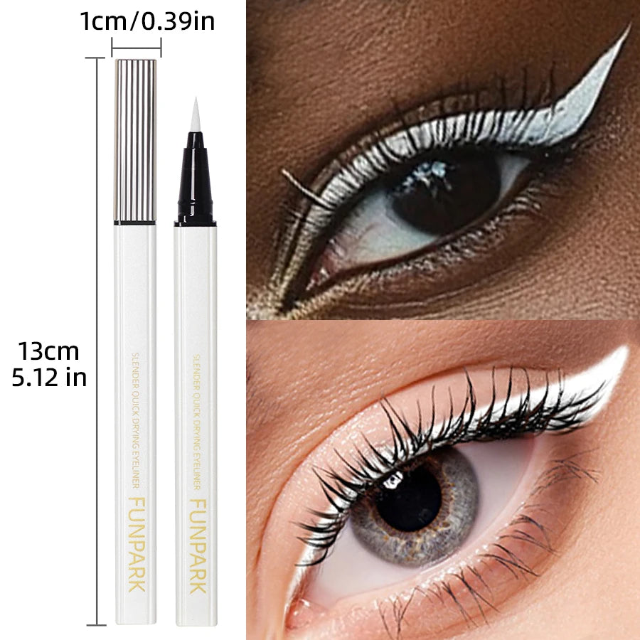 White Liquid Eyeliner Pen Matte Long Lasting Waterproof Eye Liner