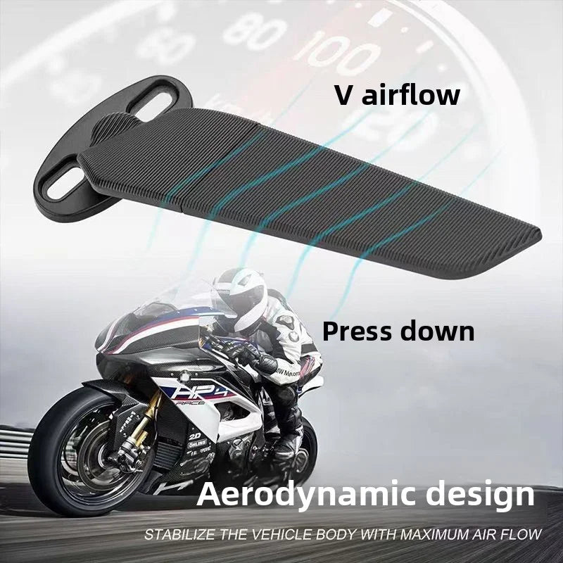Foldable Fixed Wing Motorcycle Rearview Mirrors – Alloy Pair
