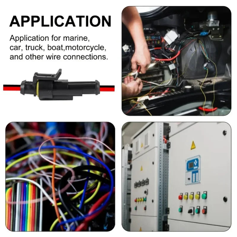 Automotive Connector Electric Motorcycle Connectors Waterproof Quick Connect Kit with Wire,Suitable for Cars and Ships Connector Zpaxo