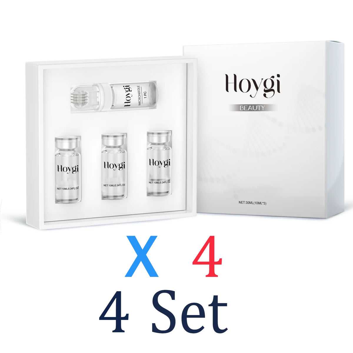Hyaluronic acid 0.25mm Microneedle Roller Set Facial for Smooth Skin Barrier Protection Long Lasting Moisturization Skincare kit Zpaxo 4 Set