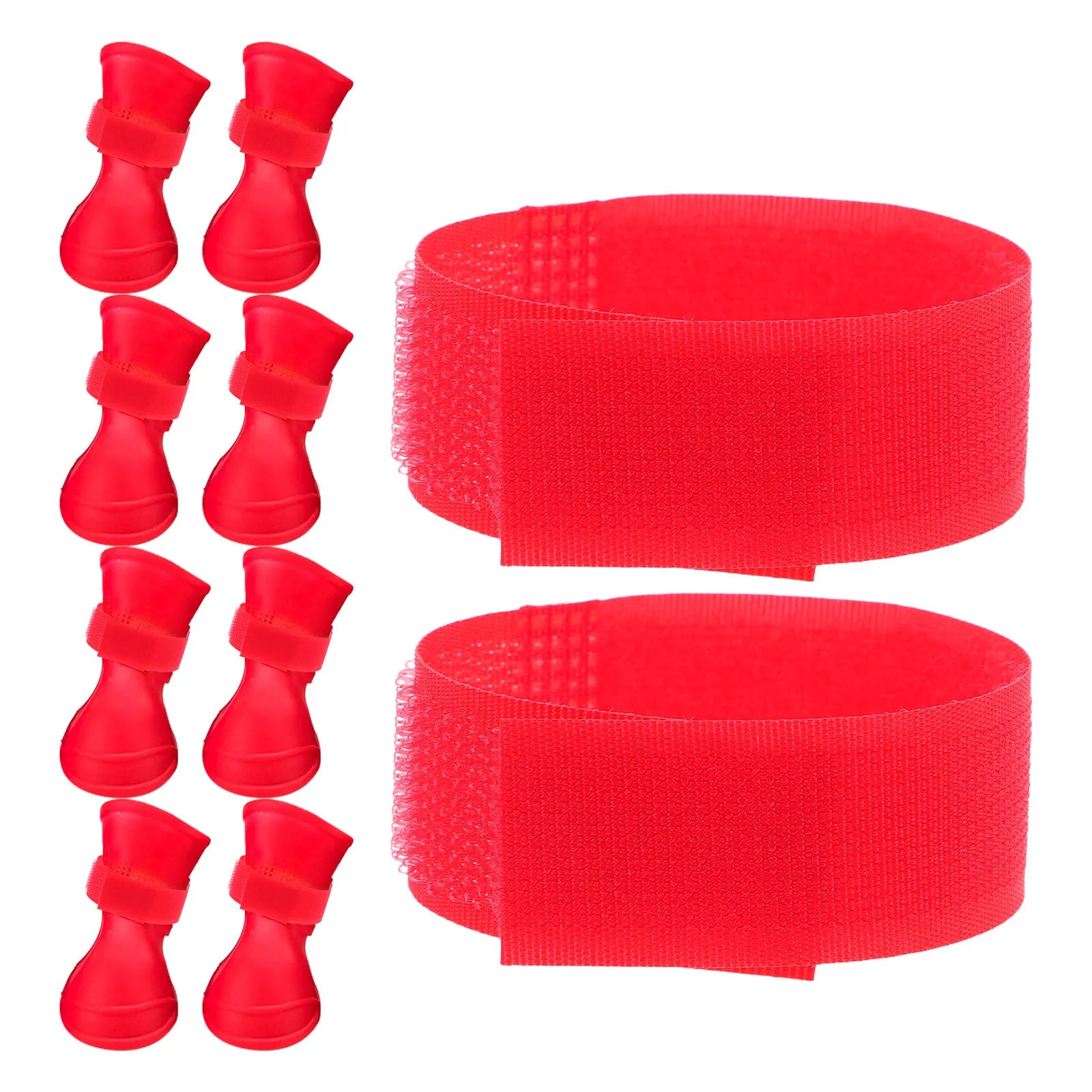 Paw Doggie Sock Holders Canine Bootie Footwear Fasteners Red Anti
