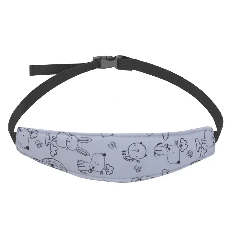 Baby Head Fixing Belt Car Seat Support Child Stroller Fastening Zpaxo gray