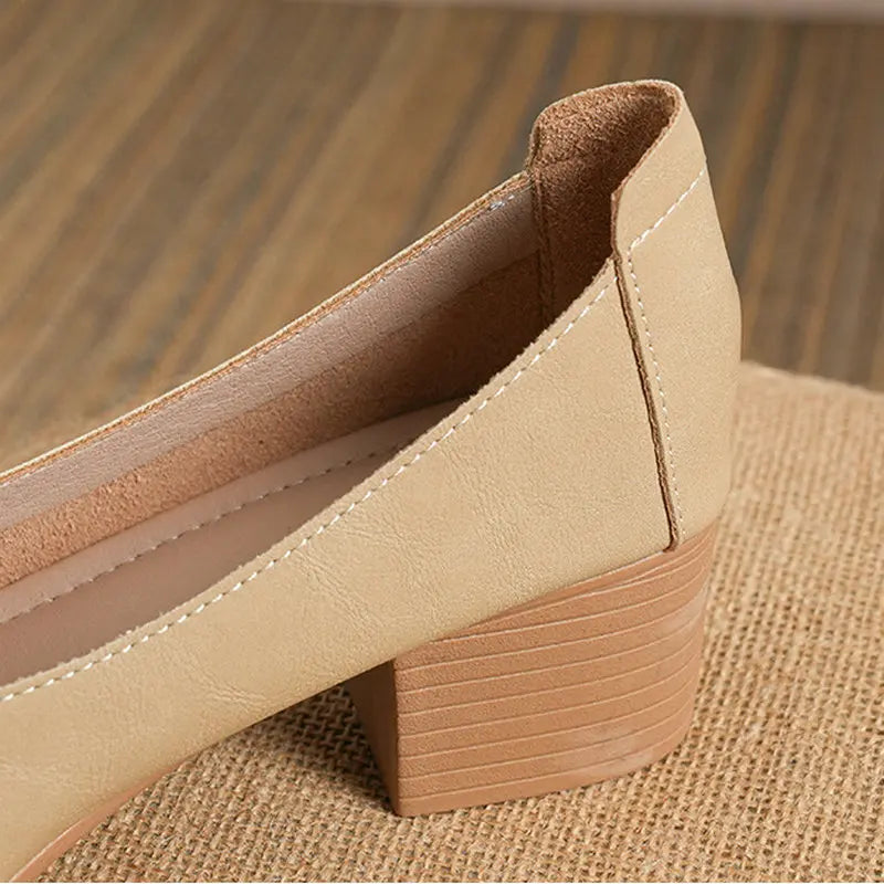 2026 New Women's Pumps Large Sizes Pointed-Toe Solid Color Women's Shallow-Mouth Comfortable Boat Shoes Zpaxo