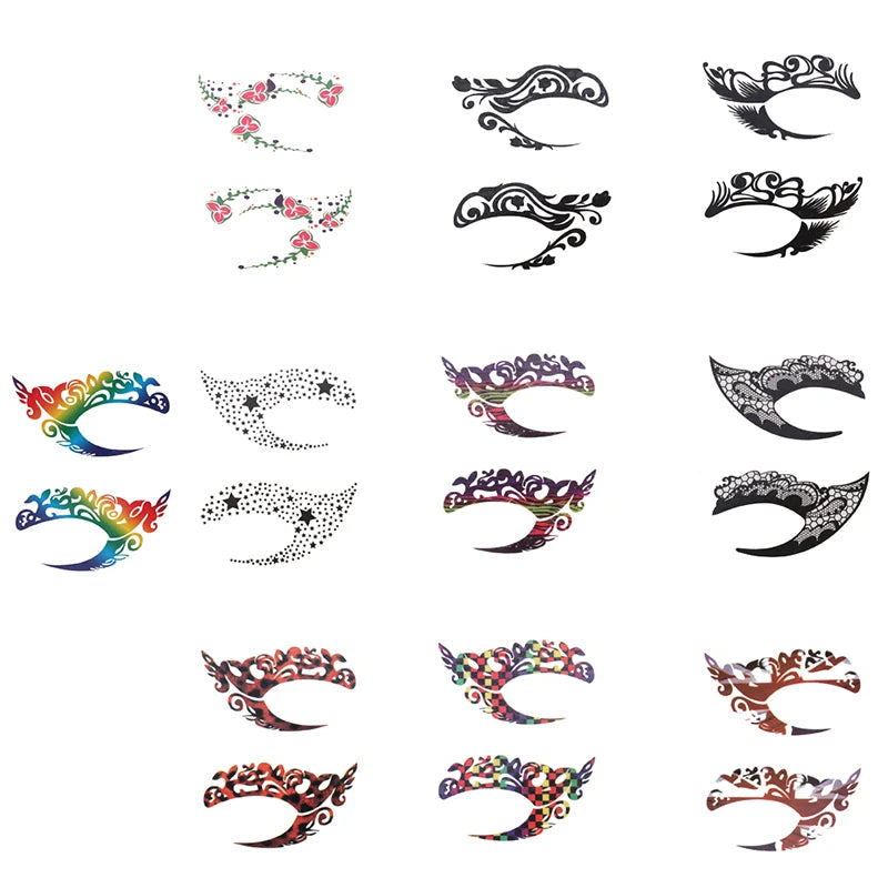 Halloween Makeup Eye Temporary Tattoo Facial Face Transfer Sticker Beauty Supply Zpaxo