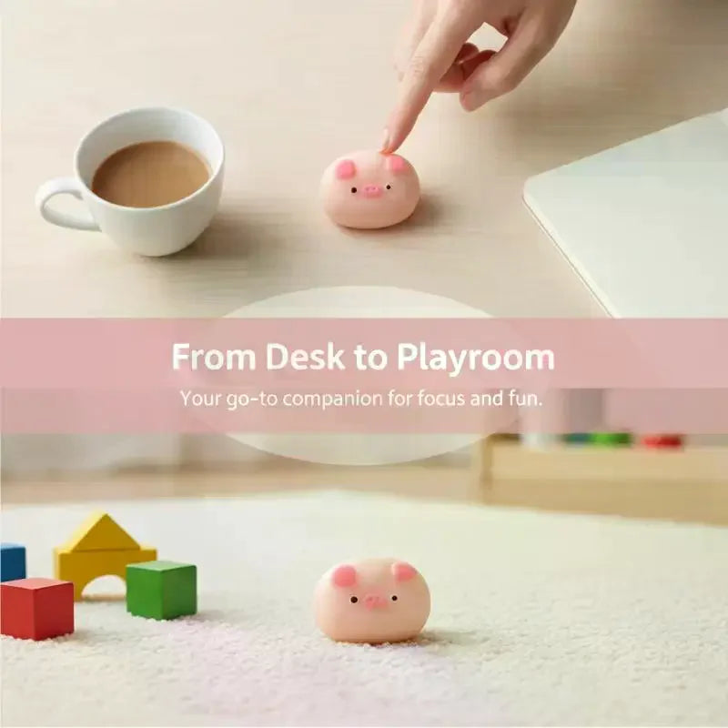 Cute Pink Pig Squishy Sensory Toy Stress Relief Fidget Autism Sticky Zpaxo
