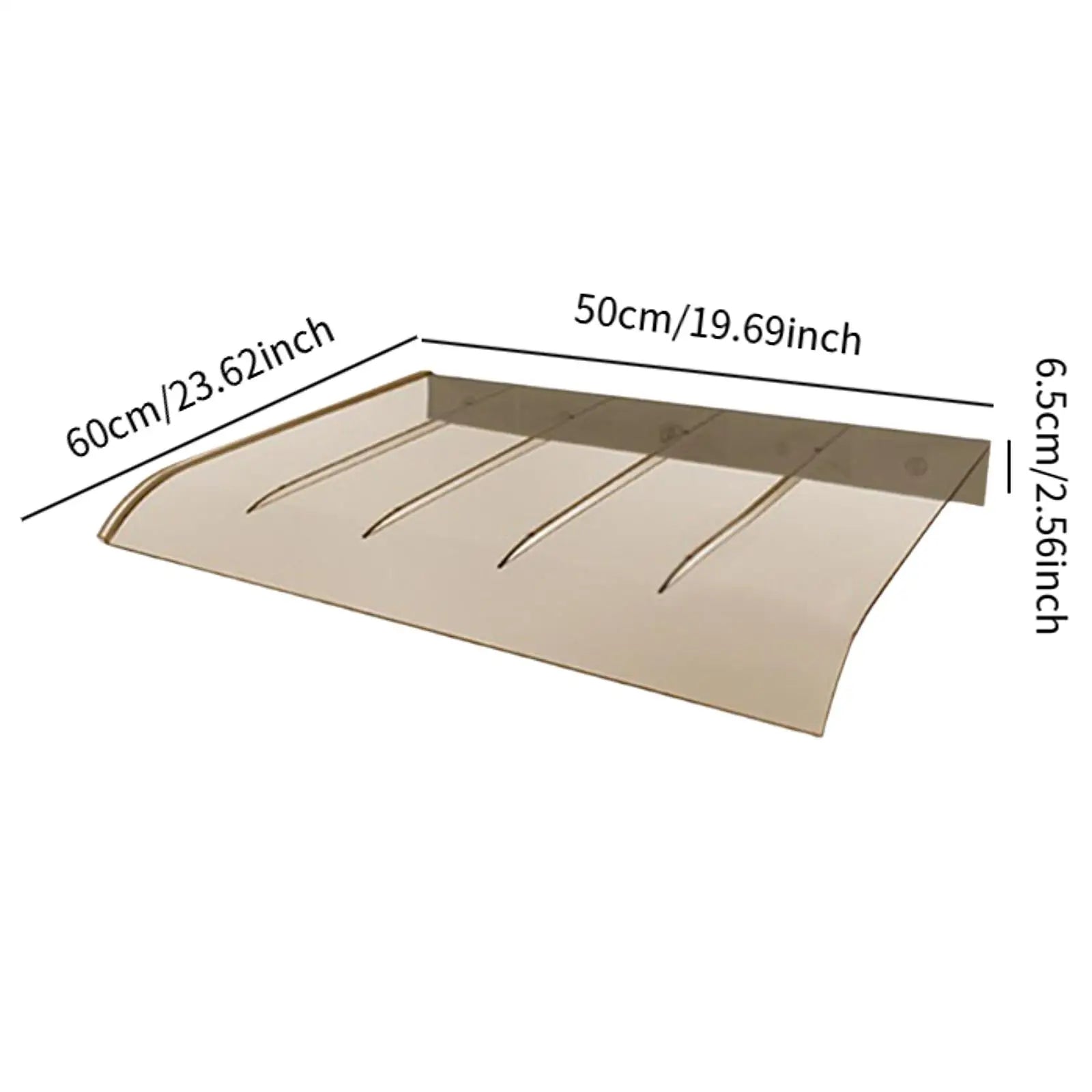Window Awning Door Canopy Easy to Install Impact Resistant Sun Shetter Cover for Garage Balcony Garden Exterior Front Door Zpaxo 60cmx50cm 1