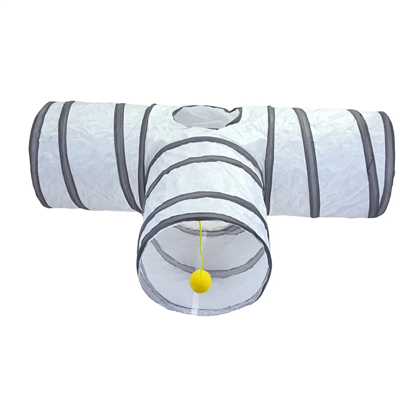 Collapsible Cat Tunnel Tube T Shape Agility Play Durable Scratch Resistant Kitty Toys for Rabbit Bunny Cats Ferrets Training Zpaxo
