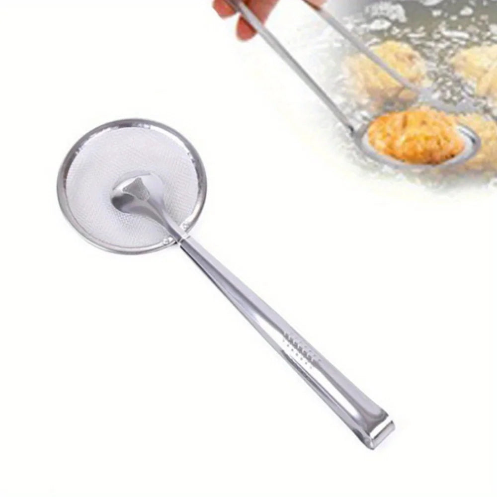 Durable Stainless Steel Kitchen Colander Frying Spoon Perfect