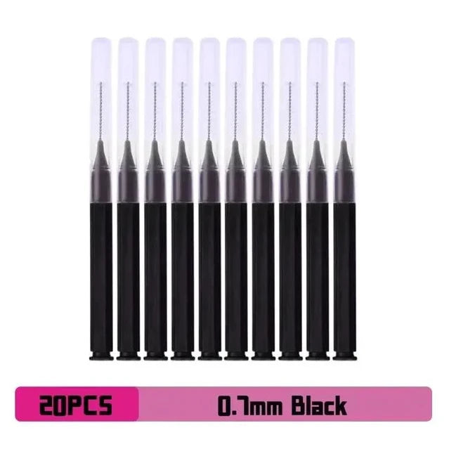 Interdental Brushes 20-Pack – Braces & Tooth Gap Cleaner Interdental Brush Zpaxo black