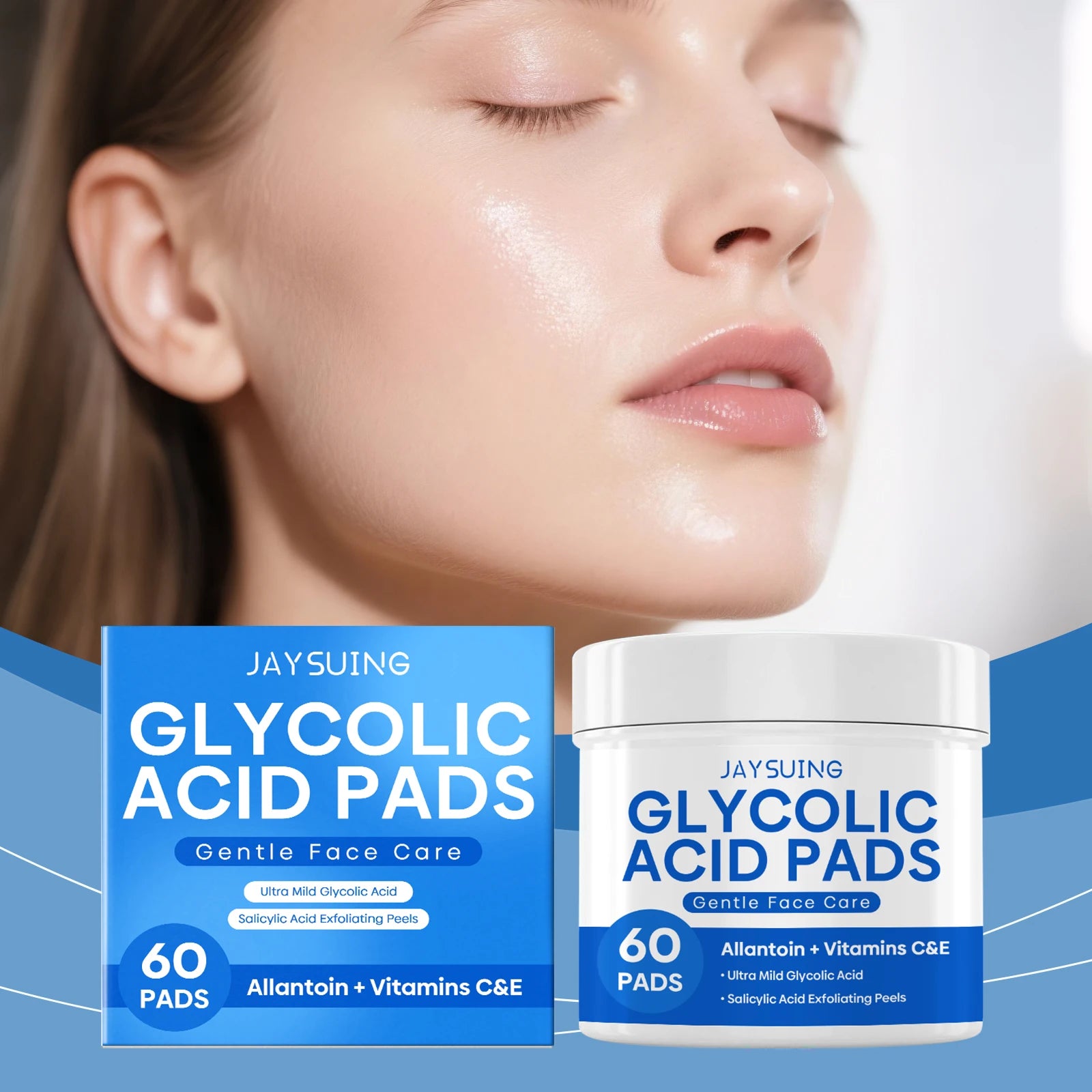 Glycolic Acid Exfoliating Facial Pads – 60 Count | Jaysuing Facial Exfoliating Pads Zpaxo