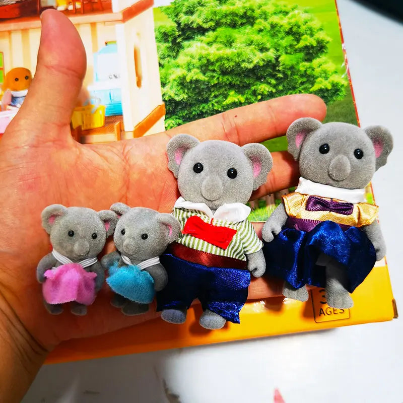 Dollhouse 1 12 Simulation Forest Family Doll Reindeer Panda Animal Zpaxo Koala family