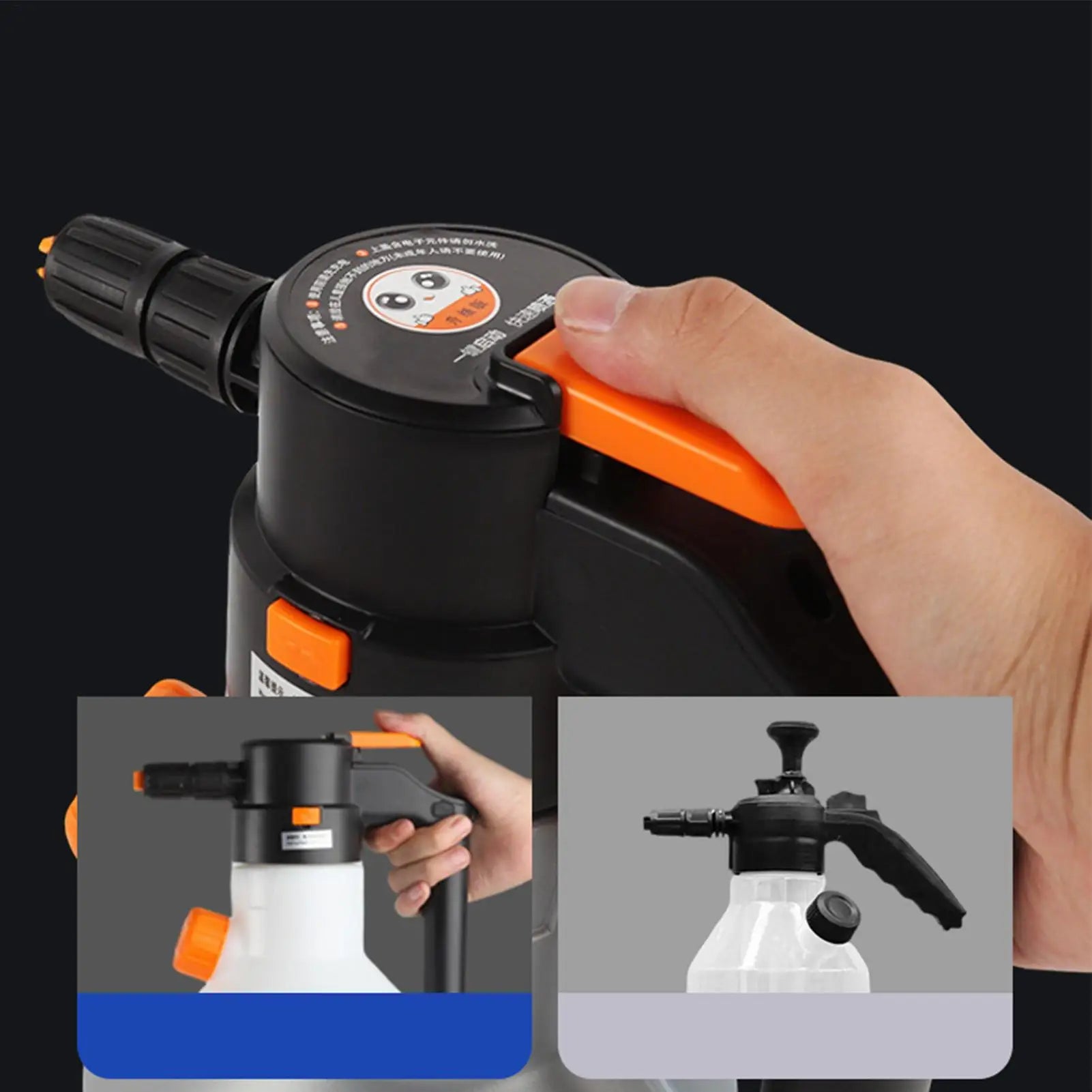 Electric Foam Sprayer Rechargeable Long Handle Pump Pressure Spray