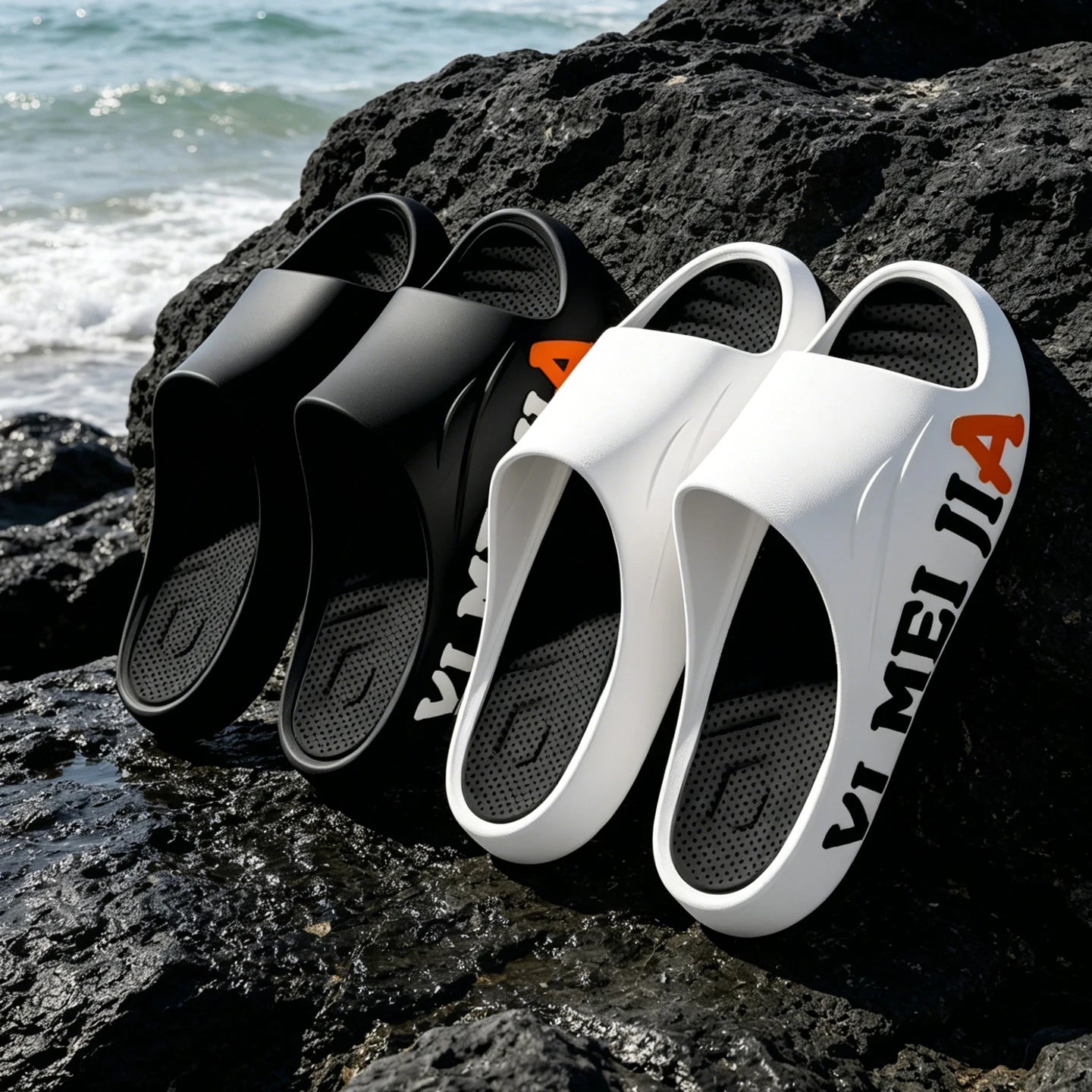 Man Fashion Sandals Solid Beach Slippers Summer Non Slip Soft Unisex