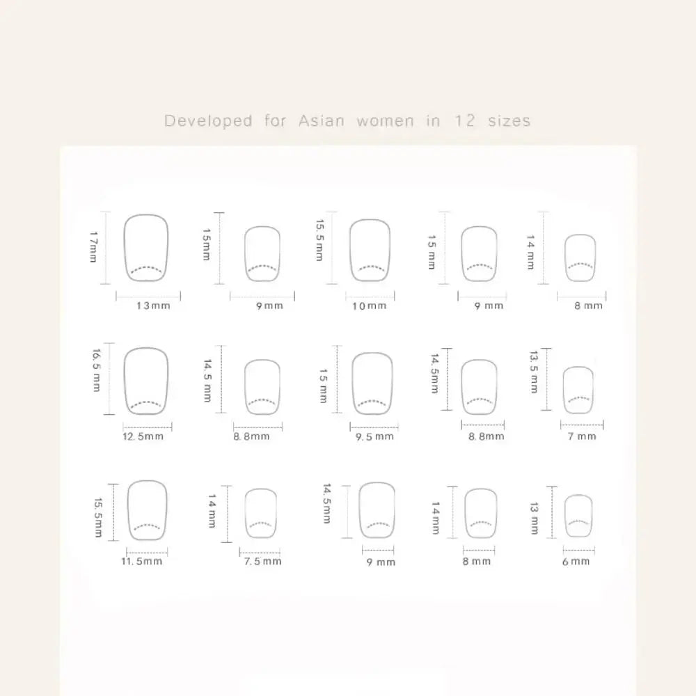 Short Ballerina False Nails Cat Eye Shining Slices French Nail Tips Zpaxo