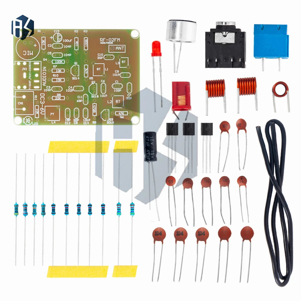 3.6V Wireless Microphone Module, 88-108MHz FM Transmitter DIY Kit with PCB for Electronic Hobby Projects Zpaxo